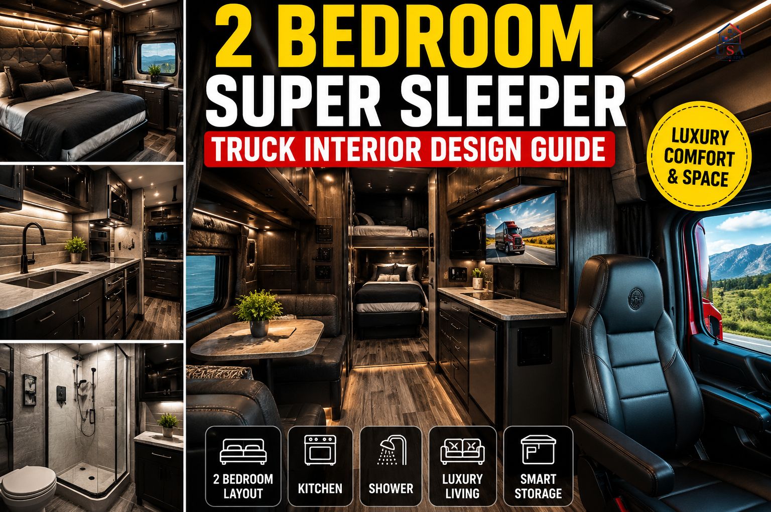 2 Bedroom Super Sleeper Truck Interior Design Guide