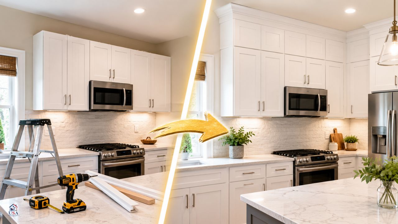 how to use rub n buff on picture frames Extending Kitchen Cabinets to Ceiling: DIY Upgrade Guide