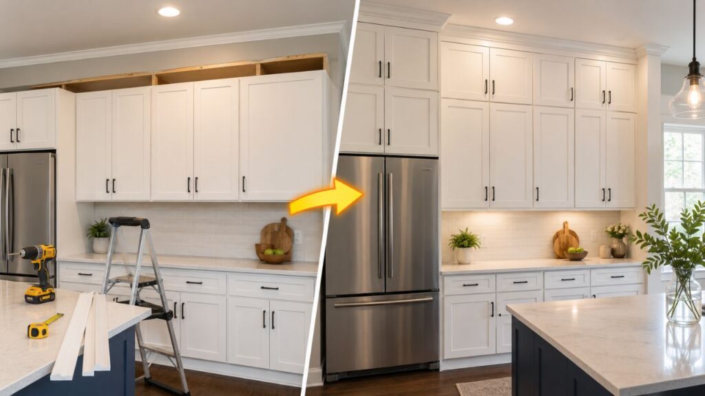 how to use rub n buff on picture frames Extending Kitchen Cabinets to Ceiling: DIY Upgrade Guide