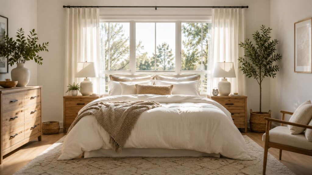 Bed in Front of Window? Here's How to Make It Work Beautifully
