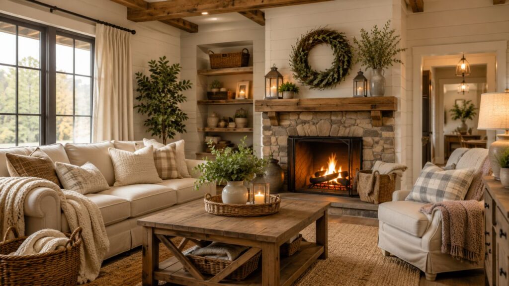 Farmhouse Living Room Ideas for a Cozy, Warm Home Today