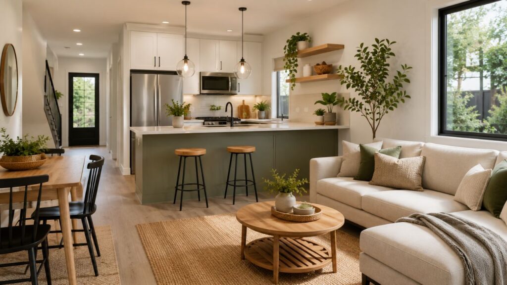 Open Concept Kitchen Living Room Ideas for Small Homes