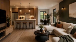 Small House Open Concept Kitchen and Living Room Ideas
